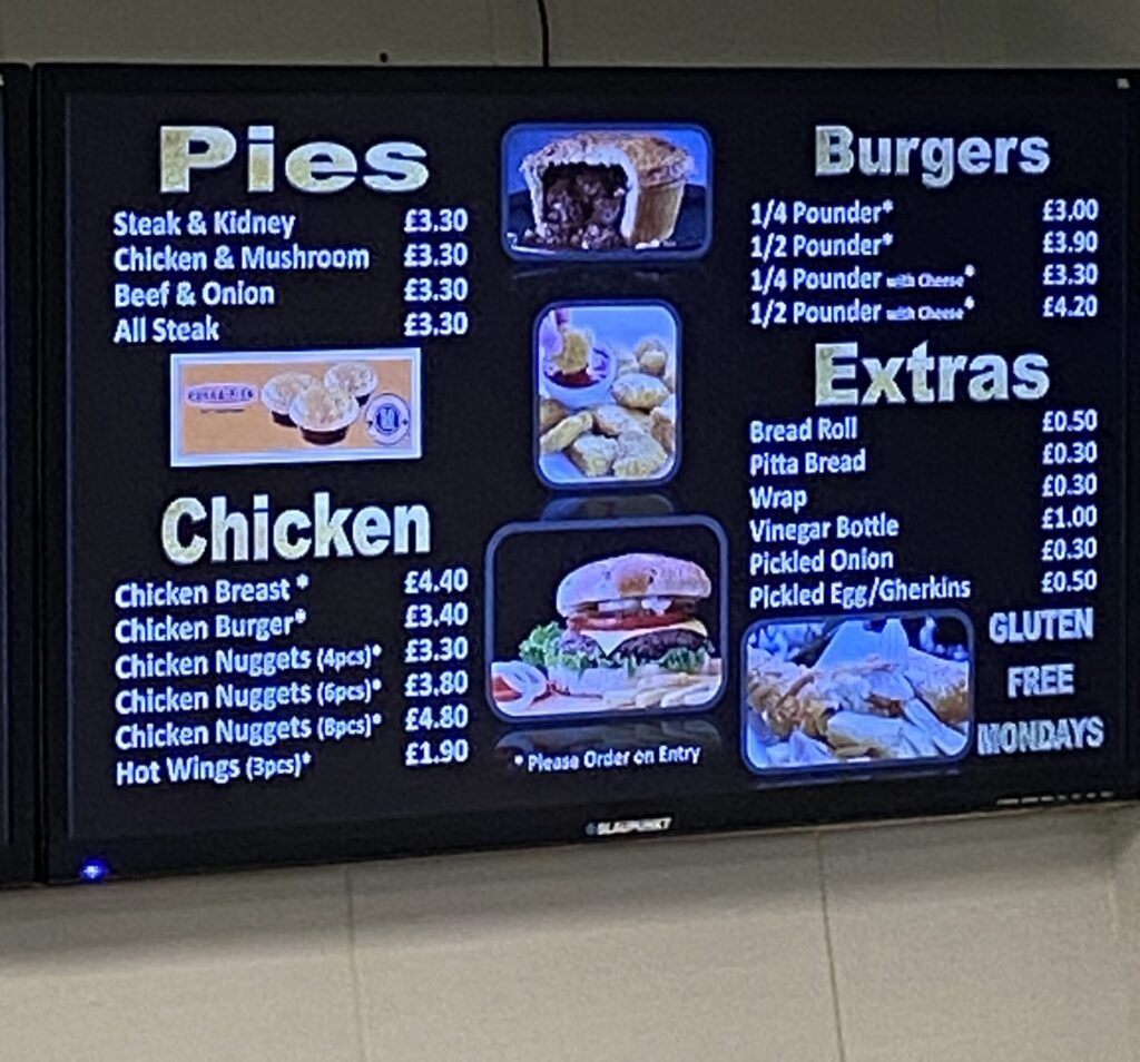Oakham Fish Bar 4 Oakham fish bar menu - pies, chicken and burgers